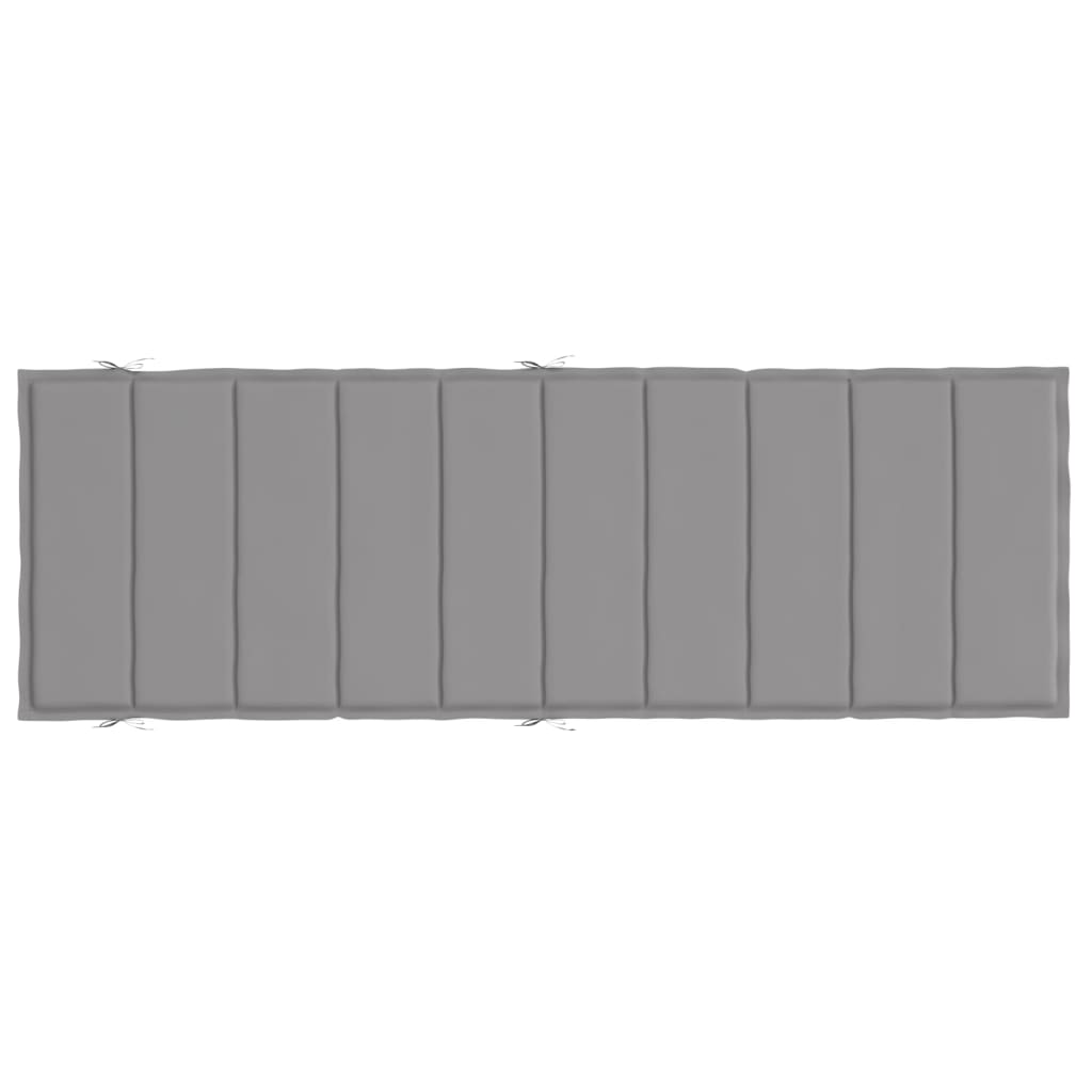 vidaXL Coussin de chaise longue gris 186x58x3 cm tissu oxford