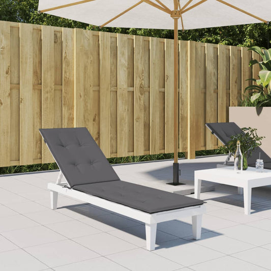 vidaXL Coussin de chaise de terrasse anthracite (75+105)x50x3 cm
