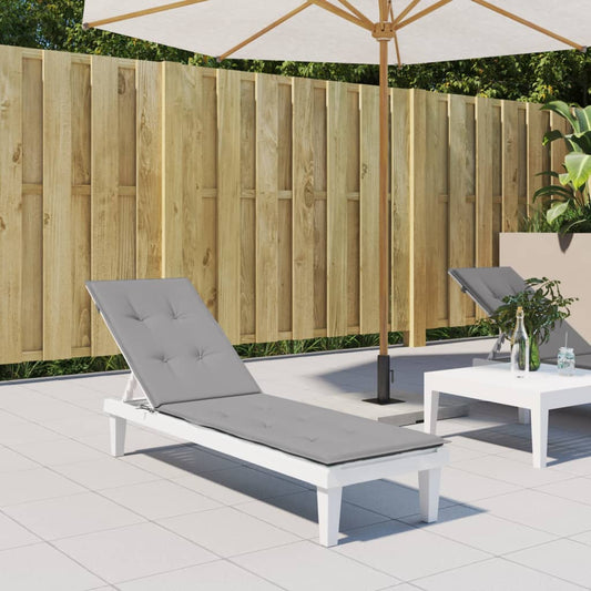 vidaXL Coussin de chaise de terrasse gris (75+105)x50x3 cm