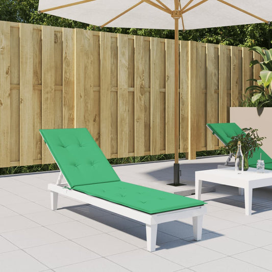 vidaXL Coussin de chaise de terrasse vert (75+105)x50x3 cm