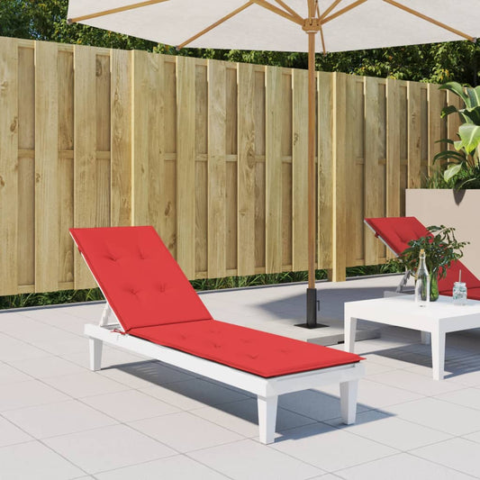 vidaXL Coussin de chaise de terrasse rouge (75+105)x50x3 cm