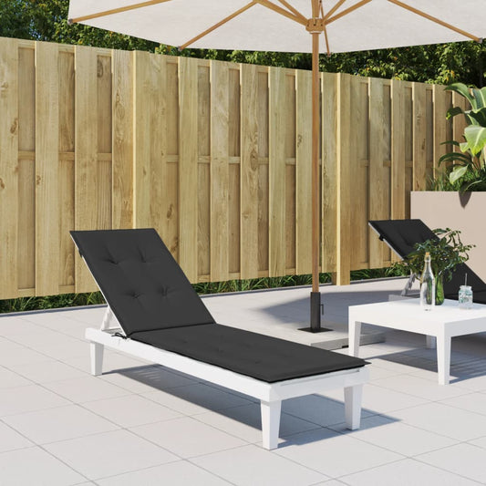 vidaXL Coussin de chaise de terrasse noir (75+105)x50x3 cm