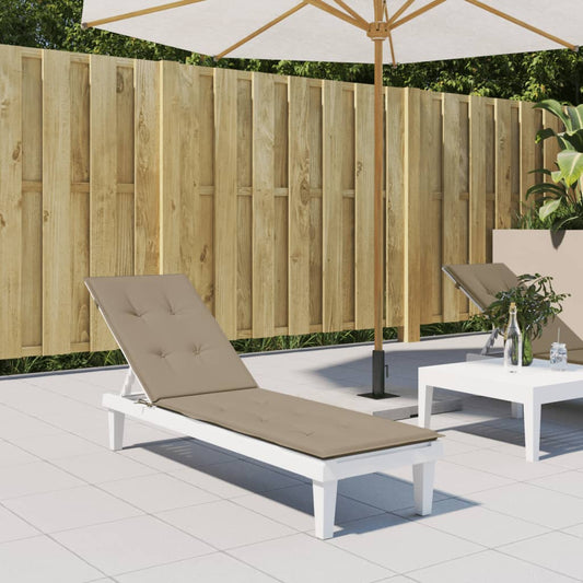 vidaXL Coussin de chaise de terrasse taupe (75+105)x50x3 cm
