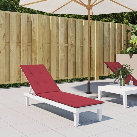 vidaXL Coussin de chaise de terrasse rouge bordeaux (75+105)x50x3 cm
