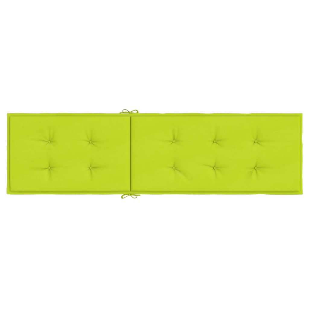 vidaXL Coussin de chaise de terrasse vert vif (75+105)x50x3 cm