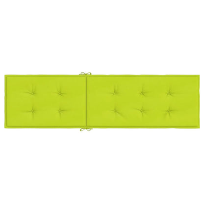 vidaXL Coussin de chaise de terrasse vert vif (75+105)x50x3 cm