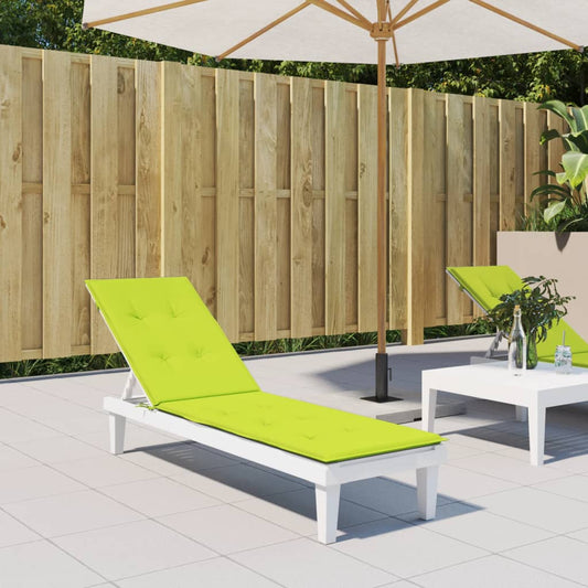 vidaXL Coussin de chaise de terrasse vert vif (75+105)x50x3 cm