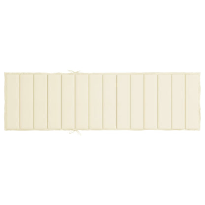 vidaXL Coussin de chaise longue crème 200x50x3 cm tissu oxford