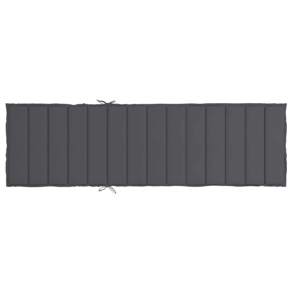 vidaXL Coussin de chaise longue anthracite 200x60x3 cm tissu oxford