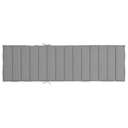 vidaXL Coussin de chaise longue gris 200x60x3 cm tissu oxford