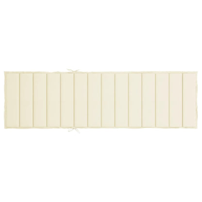 vidaXL Coussin de chaise longue crème 200x60x3 cm tissu oxford