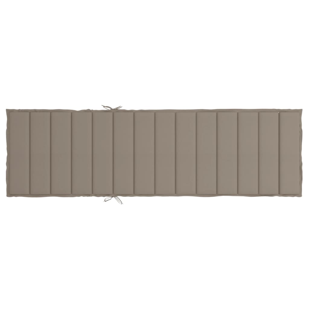 vidaXL Coussin de chaise longue taupe 200x60x3 cm tissu oxford