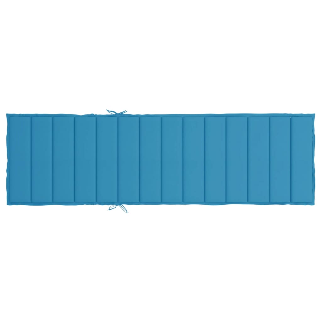 vidaXL Coussin de chaise longue bleu 200x70x3 cm tissu oxford