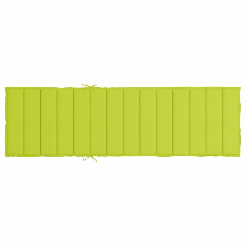 vidaXL Coussin de chaise longue vert vif 200x70x3 cm tissu oxford