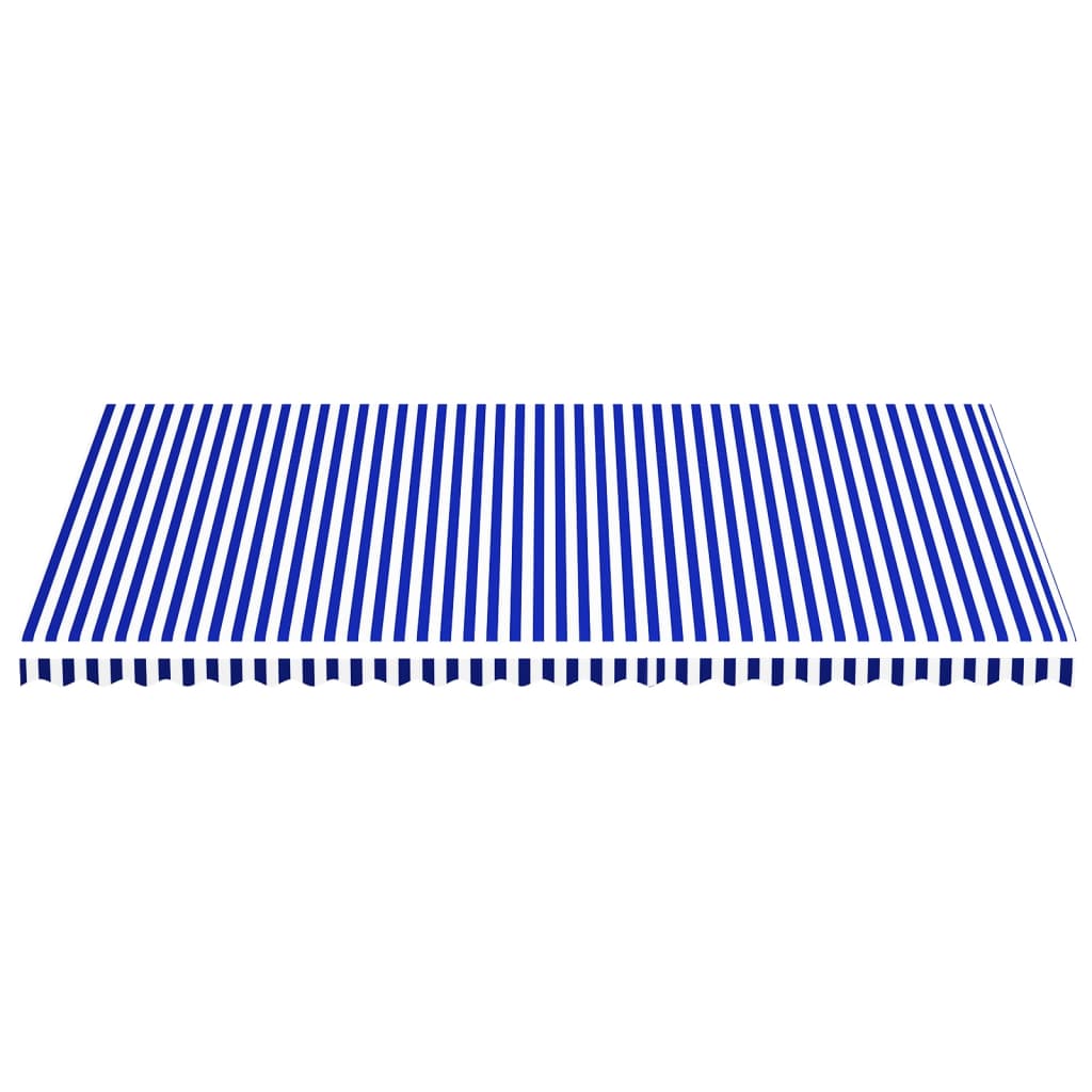 vidaXL Tissu de remplacement pour auvent Bleu et blanc 6x3,5 m