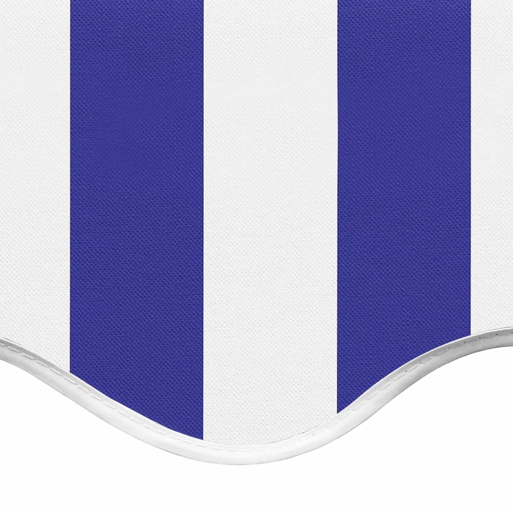 vidaXL Tissu de remplacement pour auvent Bleu et blanc 6x3,5 m