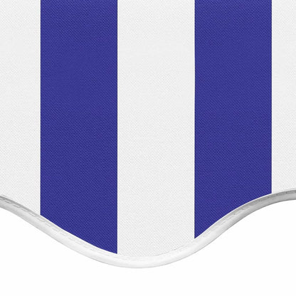 vidaXL Tissu de remplacement pour auvent Bleu et blanc 6x3,5 m