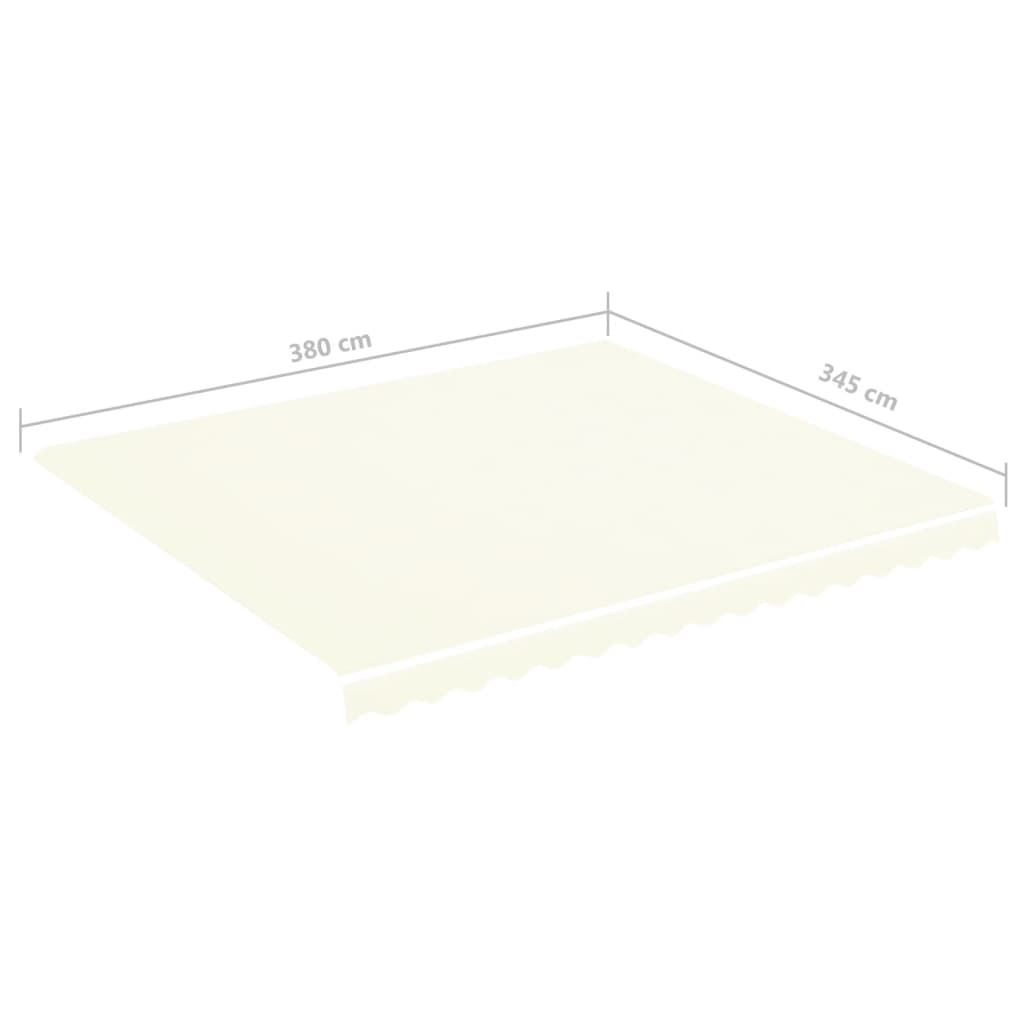 vidaXL Tissu de remplacement pour auvent Crème 4x3,5 m