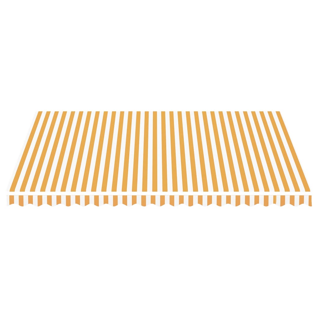 vidaXL Tissu de remplacement pour auvent Jaune et blanc 4,5x3,5 m