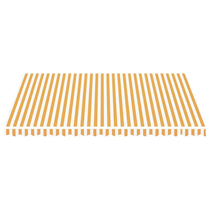 vidaXL Tissu de remplacement pour auvent Jaune et blanc 4,5x3,5 m