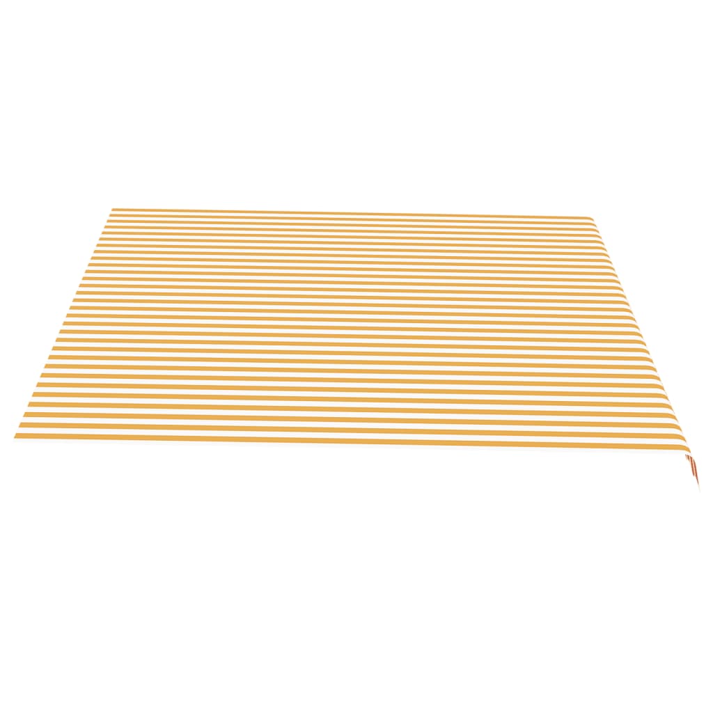 vidaXL Tissu de remplacement pour auvent Jaune et blanc 4,5x3,5 m
