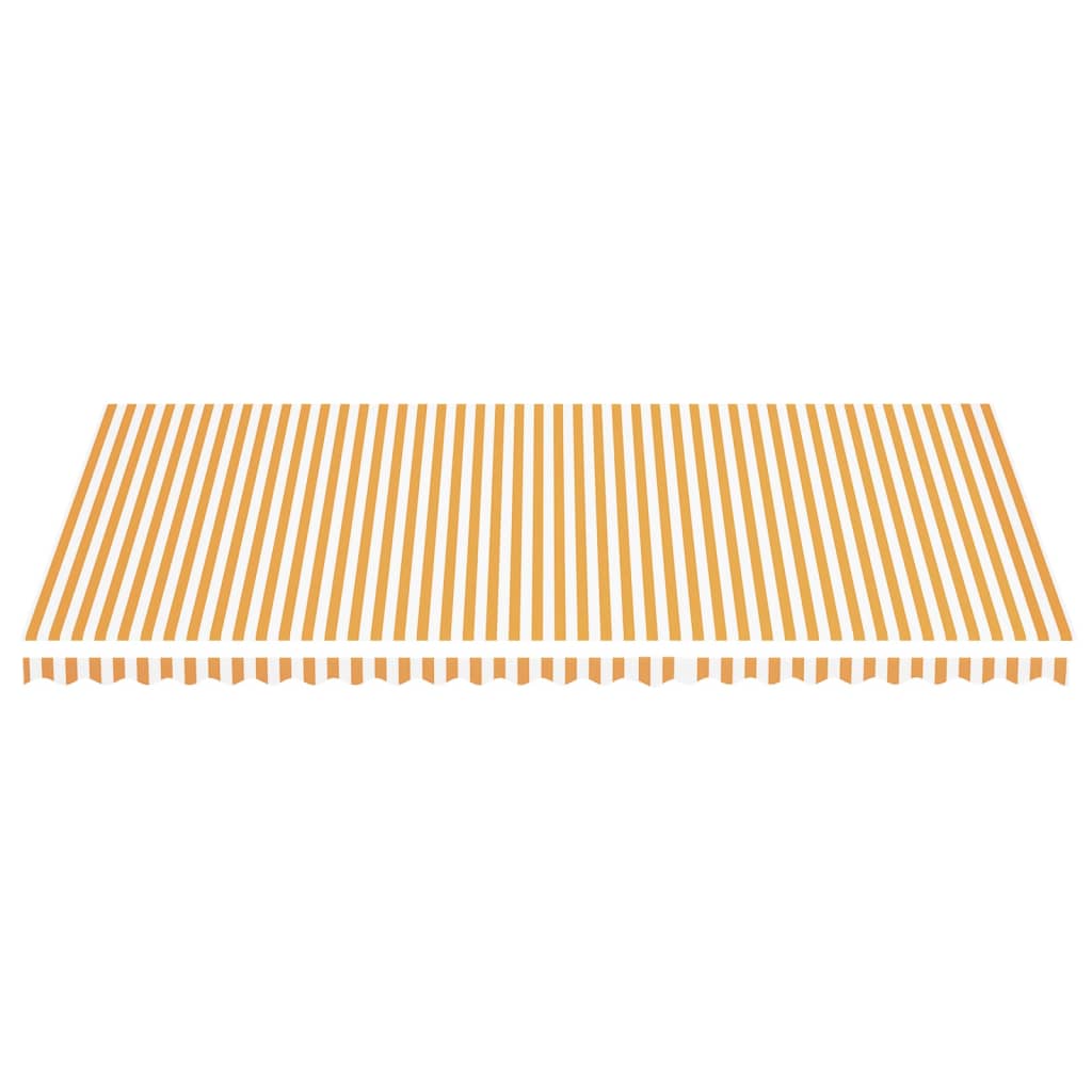 vidaXL Tissu de remplacement pour auvent Jaune et blanc 6x3,5 m