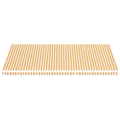 vidaXL Tissu de remplacement pour auvent Jaune et blanc 6x3,5 m