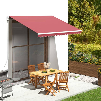 vidaXL Tissu de remplacement pour auvent Bordeaux rouge 3,5x2,5 m