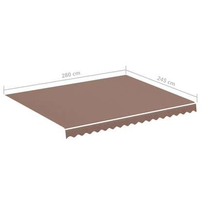 vidaXL Tissu de remplacement pour auvent Marron 3x2,5 m