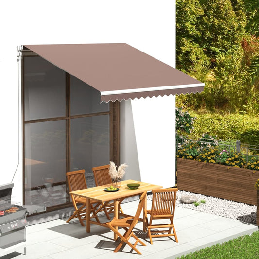 vidaXL Tissu de remplacement pour auvent Marron 3x2,5 m