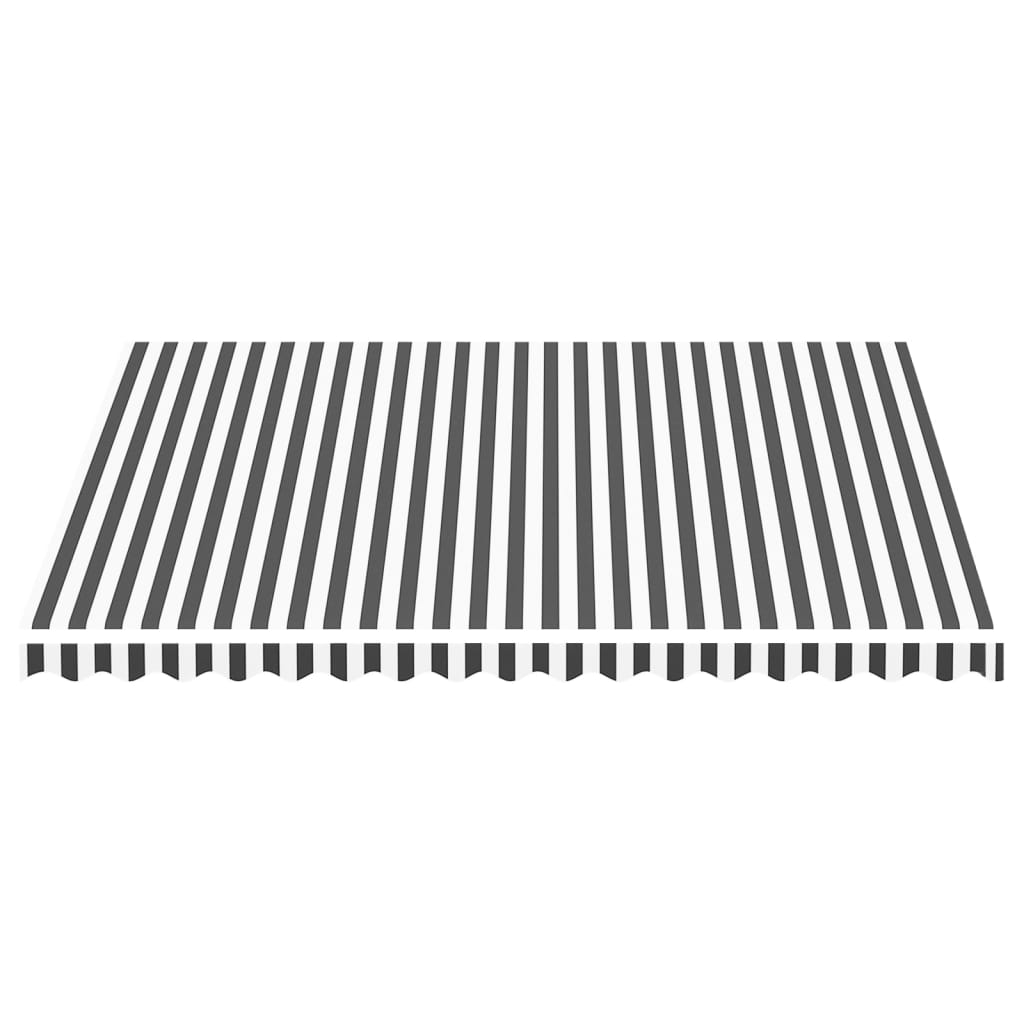vidaXL Tissu de remplacement pour auvent Anthracite et blanc 4x3,5 m