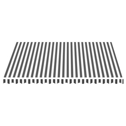 vidaXL Tissu de remplacement pour auvent Anthracite et blanc 4x3,5 m