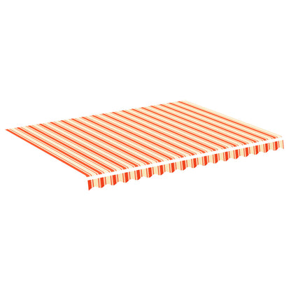 vidaXL Tissu de remplacement pour auvent Jaune et orange 4x3 m