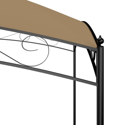 vidaXL Belvédère 3x3x2,65 m Taupe 180 g/m²