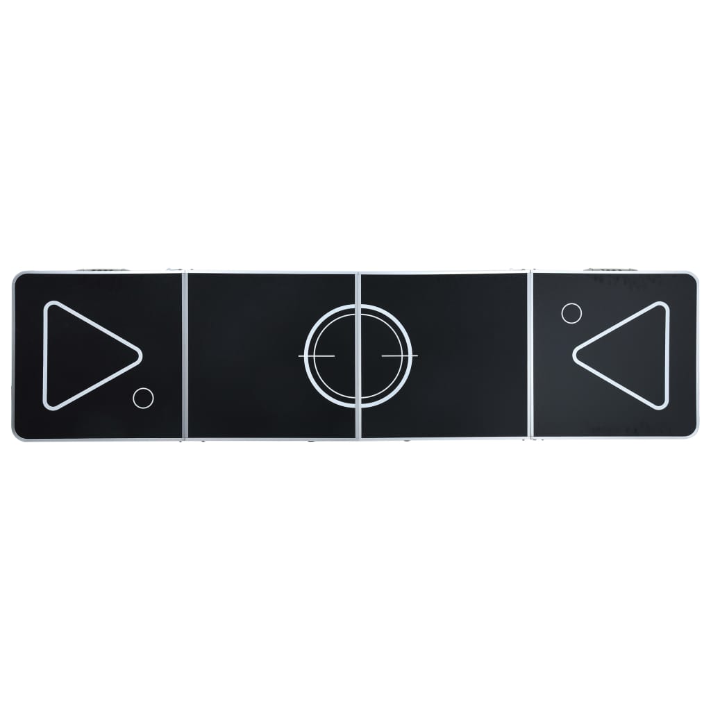 vidaXL Table de bière-pong pliable avec tasses et balles 240 cm