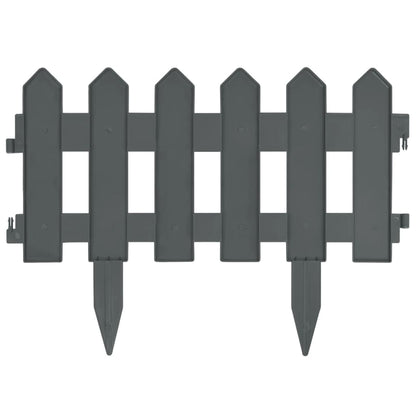 vidaXL Bordures de pelouse 25 pcs Anthracite 10 m PP
