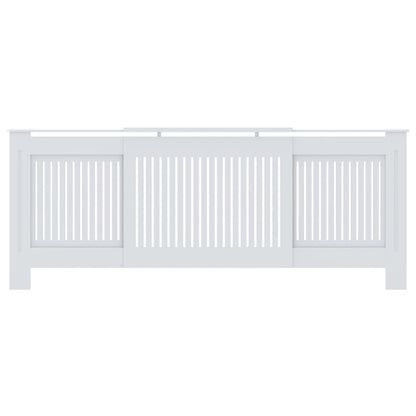 vidaXL Cache-radiateur MDF Blanc 205 cm