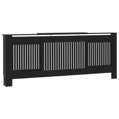 vidaXL Cache-radiateur MDF Noir 205 cm
