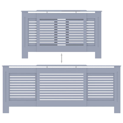 vidaXL Cache-radiateur MDF Gris 205 cm