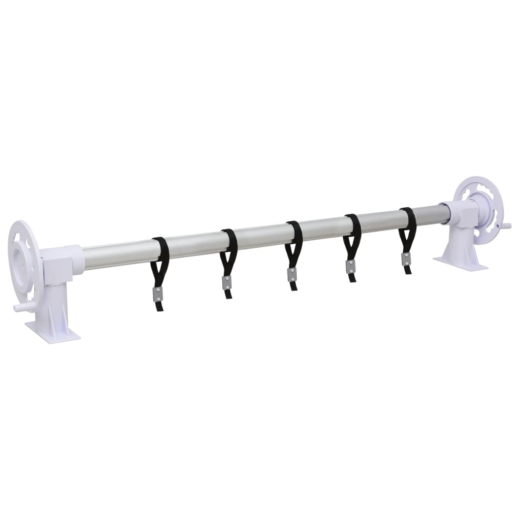 vidaXL Rouleau de couverture de piscine avec base en plastique