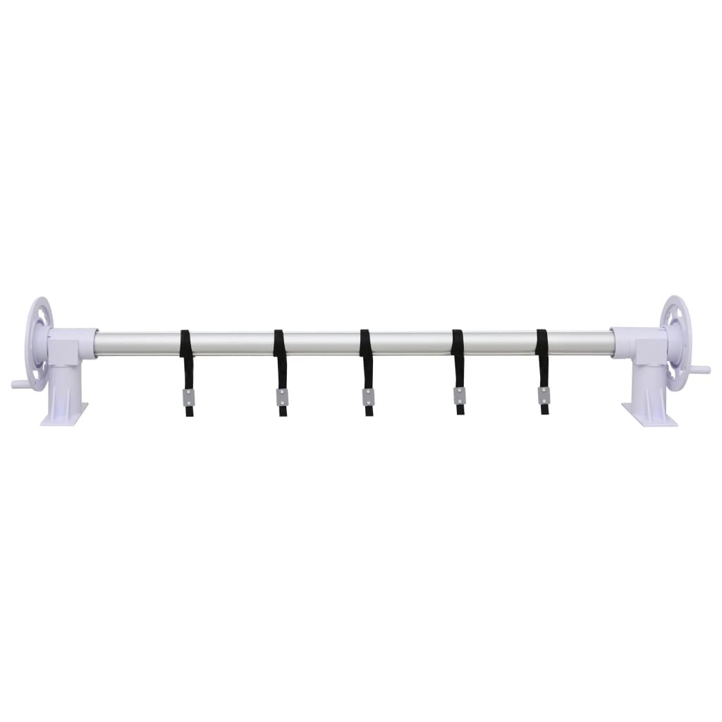 vidaXL Rouleau de couverture de piscine avec base en plastique