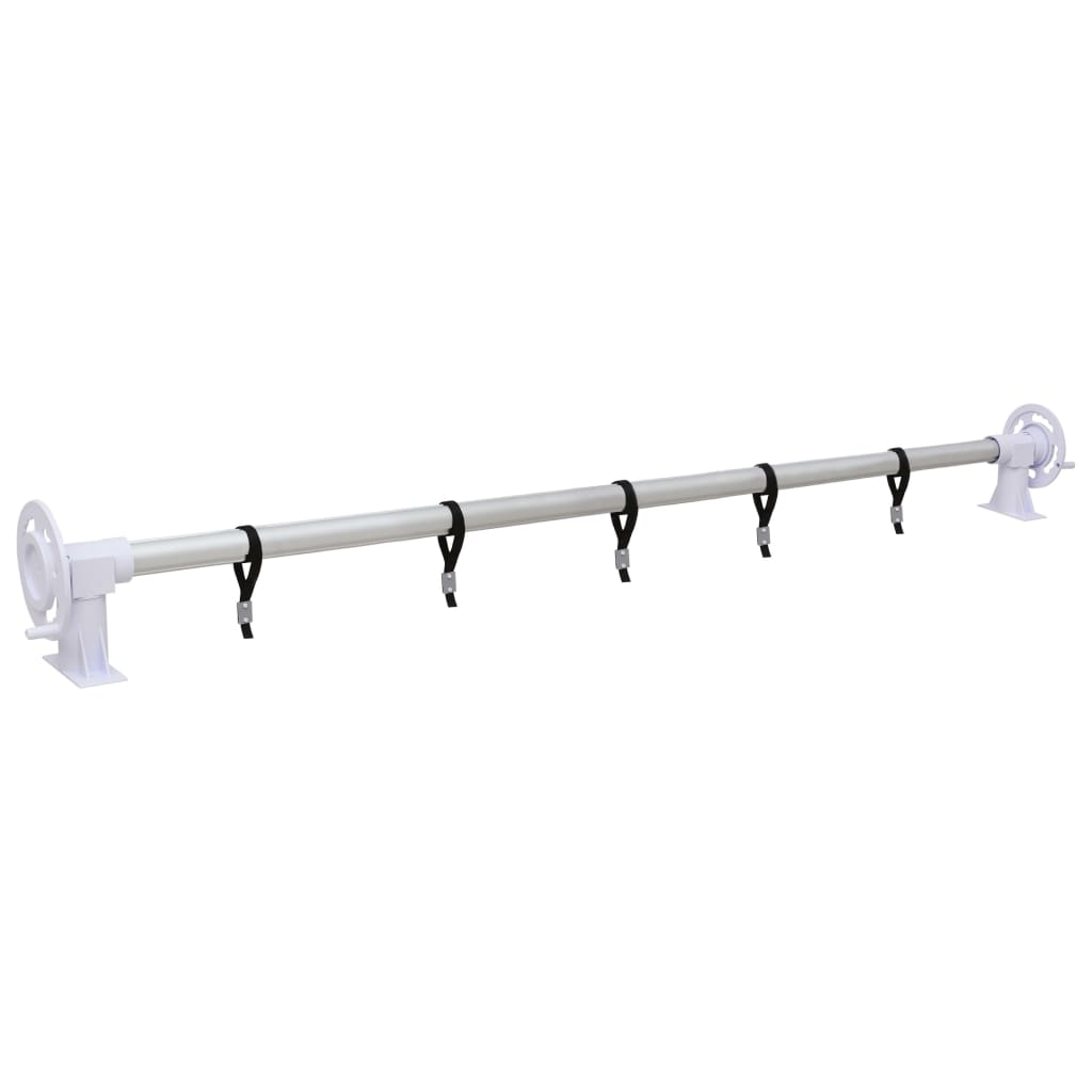 vidaXL Rouleau de couverture de piscine avec base en plastique