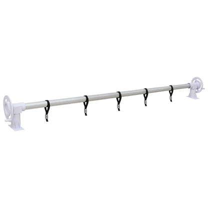 vidaXL Rouleau de couverture de piscine avec base en plastique