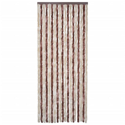 vidaXL Moustiquaire Beige et marron clair 56x200 cm Chenille