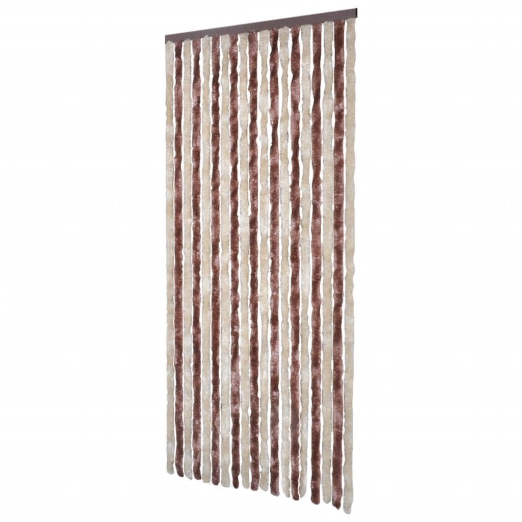 vidaXL Moustiquaire Beige et marron clair 56x200 cm Chenille