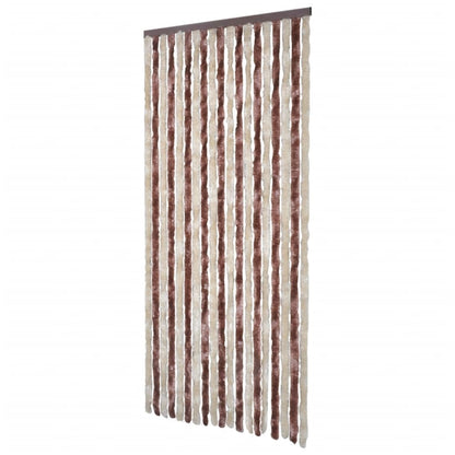 vidaXL Moustiquaire Beige et marron clair 56x200 cm Chenille