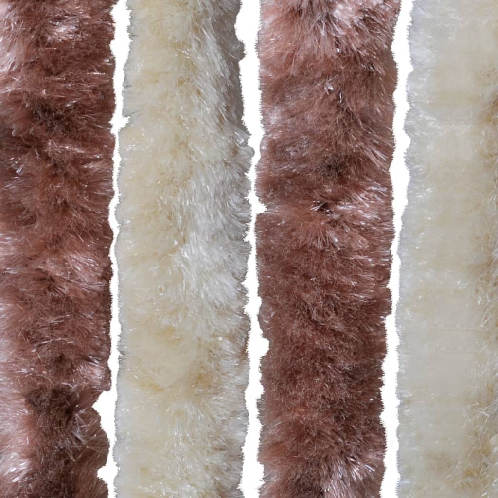 vidaXL Moustiquaire Beige et marron clair 56x200 cm Chenille