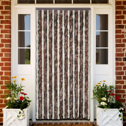 vidaXL Moustiquaire Beige et marron clair 56x200 cm Chenille