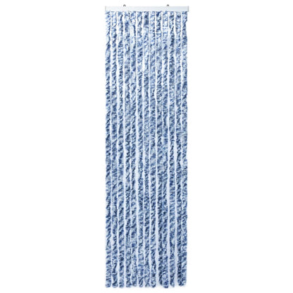 vidaXL Moustiquaire Bleu et blanc 90x200 cm Chenille