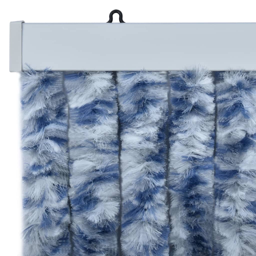 vidaXL Moustiquaire Bleu et blanc 90x200 cm Chenille